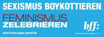 Aufkleber: „Sexismus boykottieren“